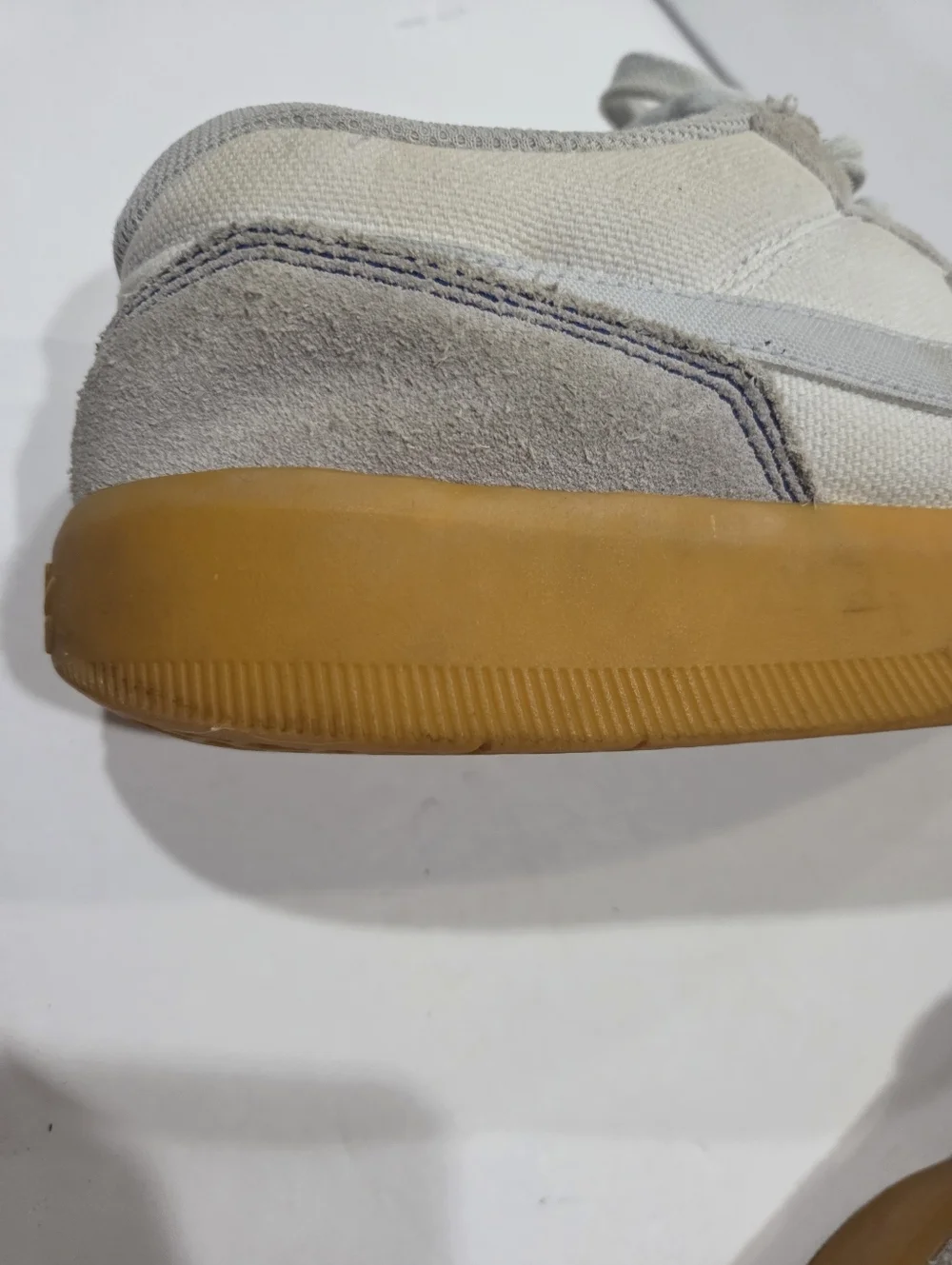Nike SB Force 58   Men's Light Gray Suede Athletic Sneakers with Gum Sole Sz.12 - Picture 6 of 9